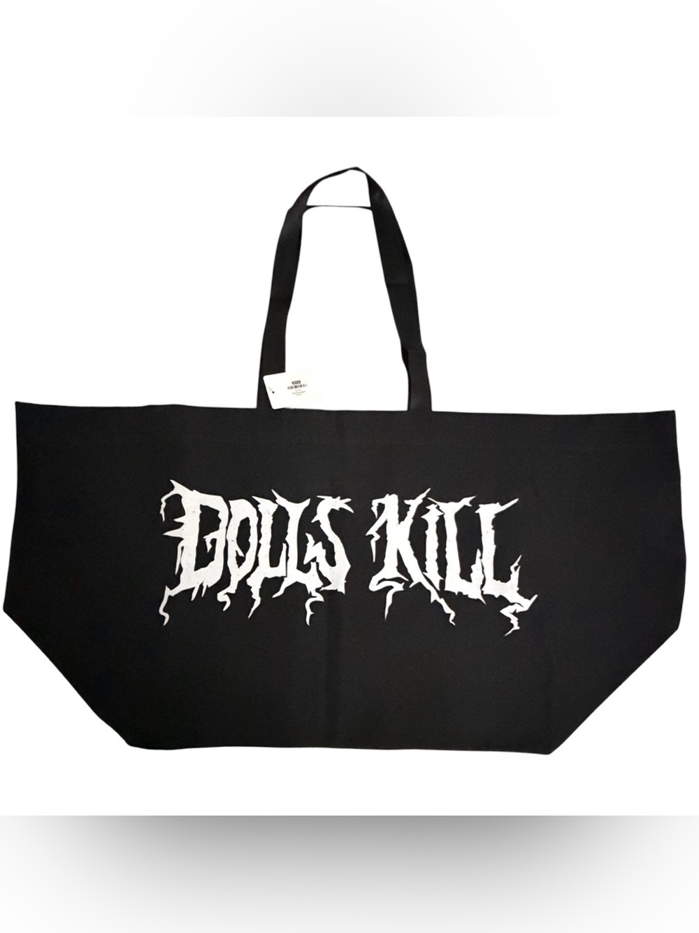 Dolls Kill Tote Extra Large 34”x17” Canvas Black Limited Edition